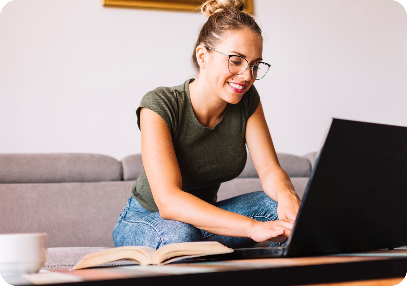 student studying