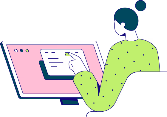 Ilustracija učenja online